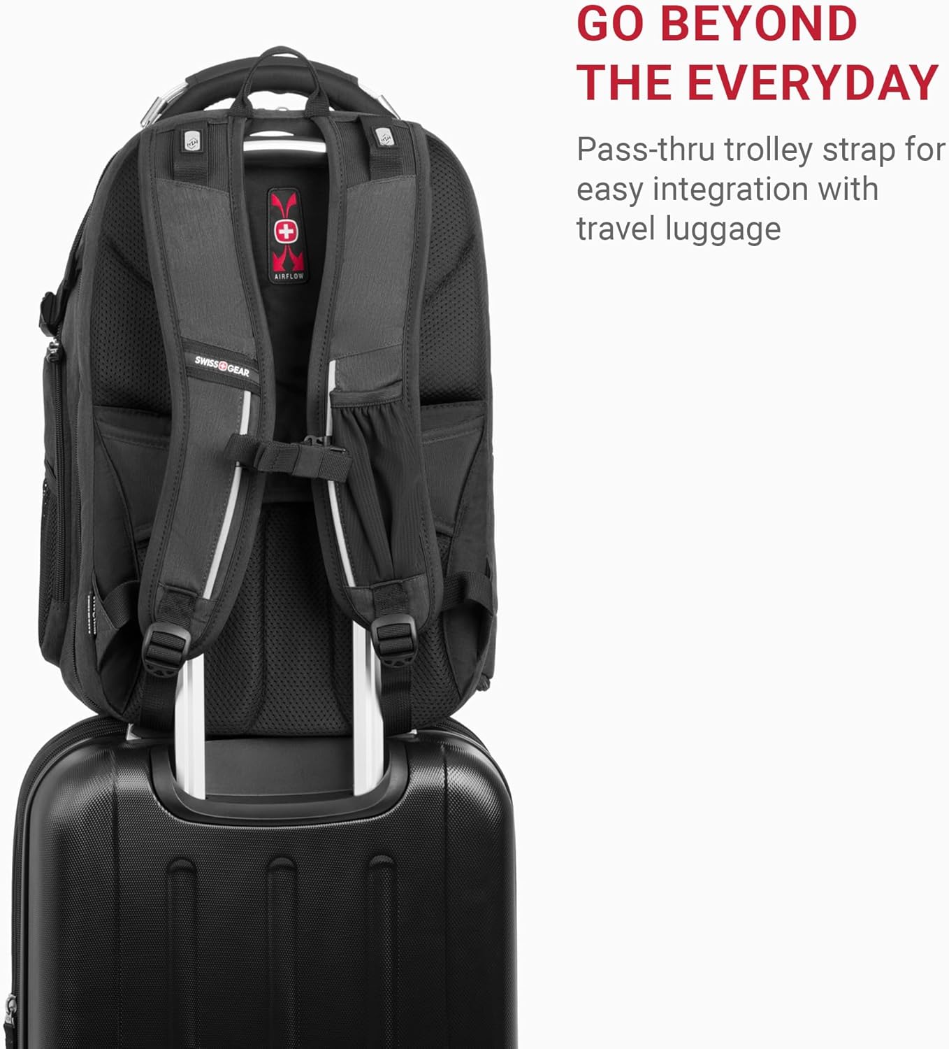 SwissGear 5358 ScanSmart Laptop Backpack, Fits 16 Inch Laptop, USB Charging Port, Heather Grey - Image 4