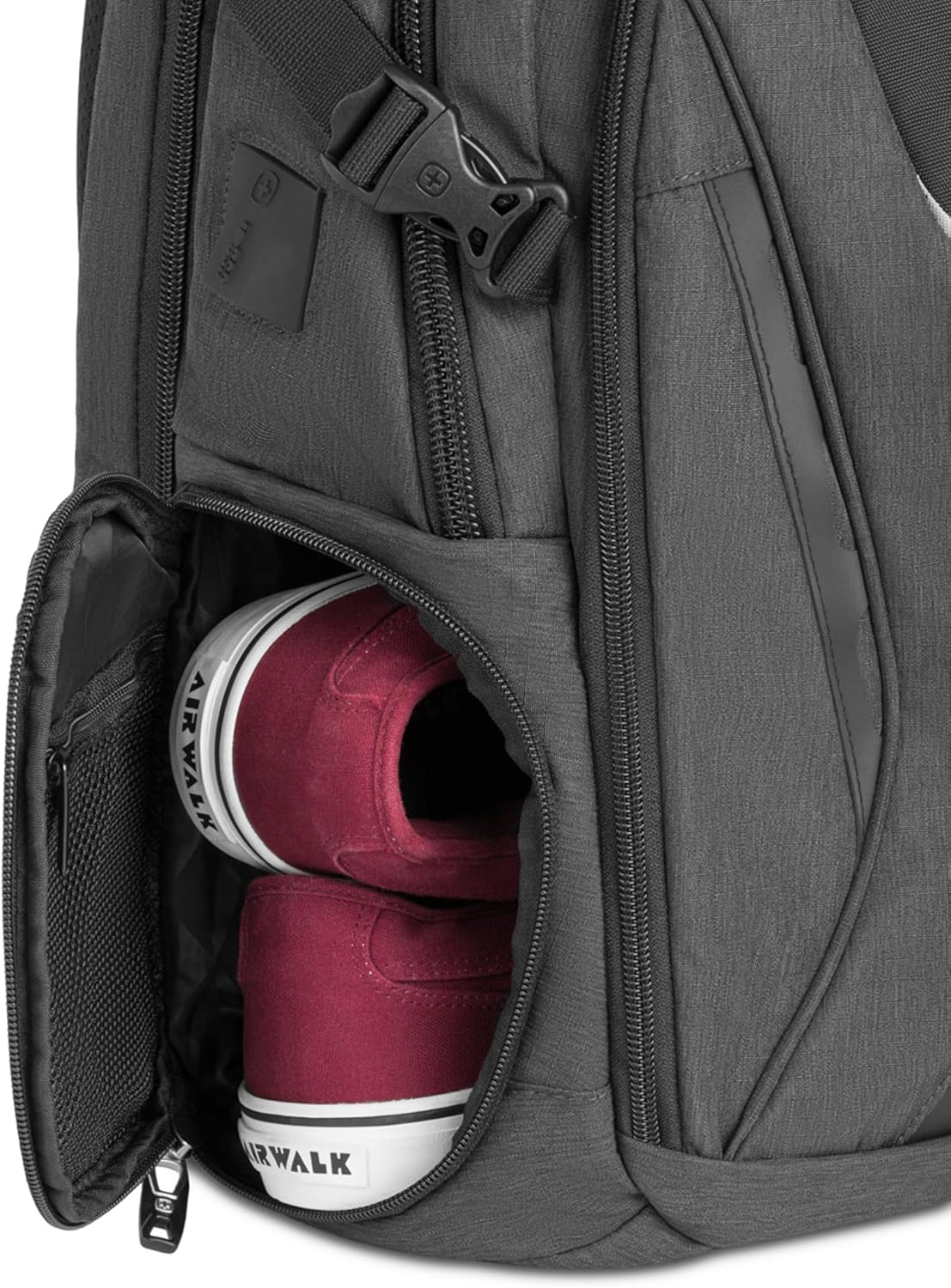 SwissGear 5358 ScanSmart Laptop Backpack, Fits 16 Inch Laptop, USB Charging Port, Heather Grey - Image 7