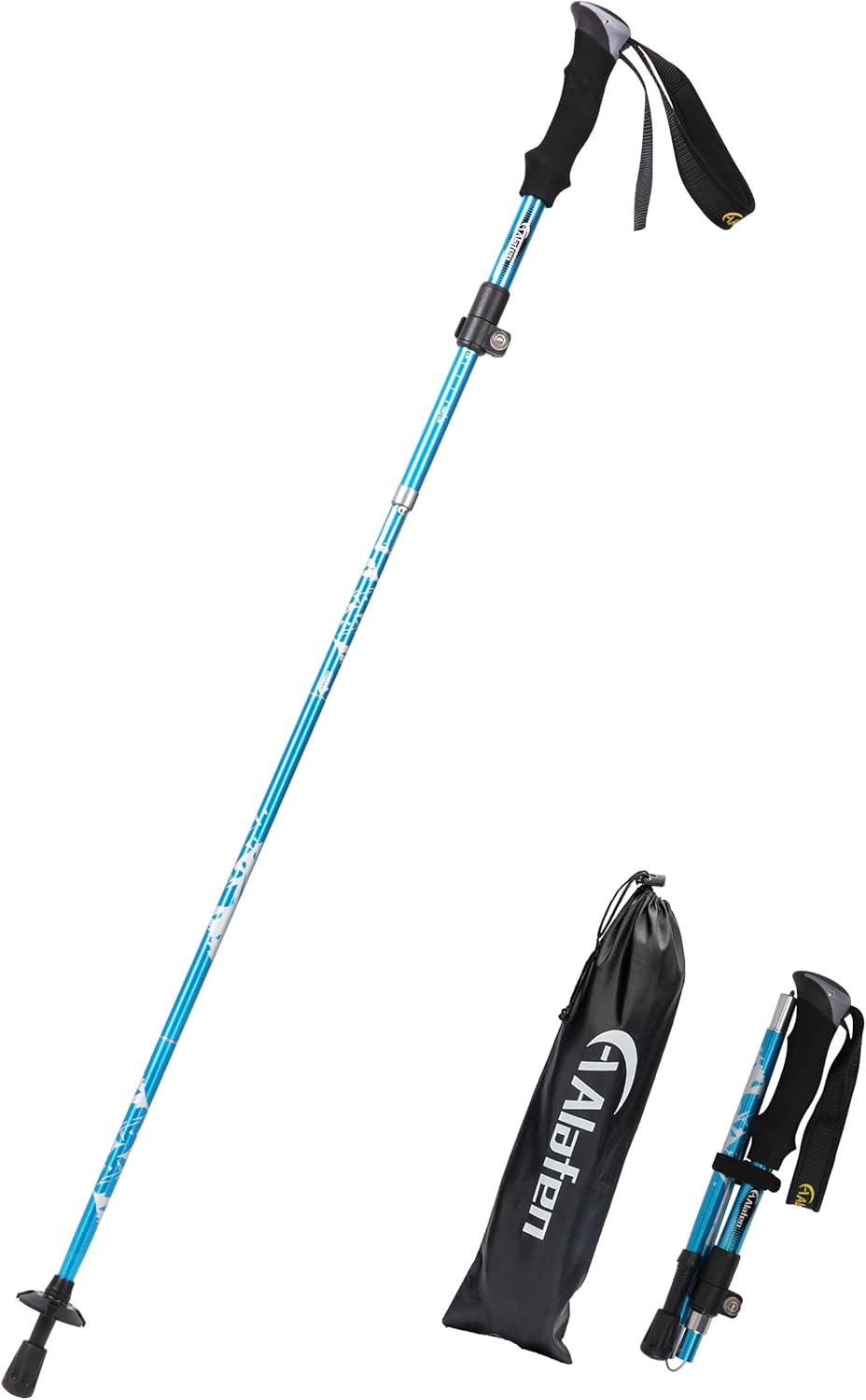 Walking Stick - Collapsible Trekking Pole for Men and Women,7075 Aluminum Hiking Stick for Seniors