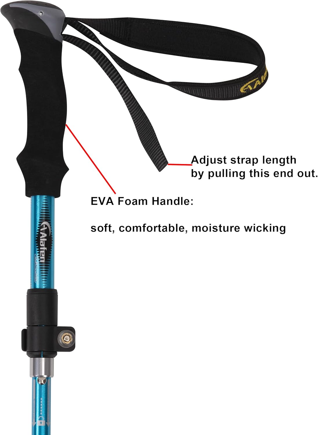 Walking Stick - Collapsible Trekking Pole for Men and Women,7075 Aluminum Hiking Stick for Seniors - Image 5